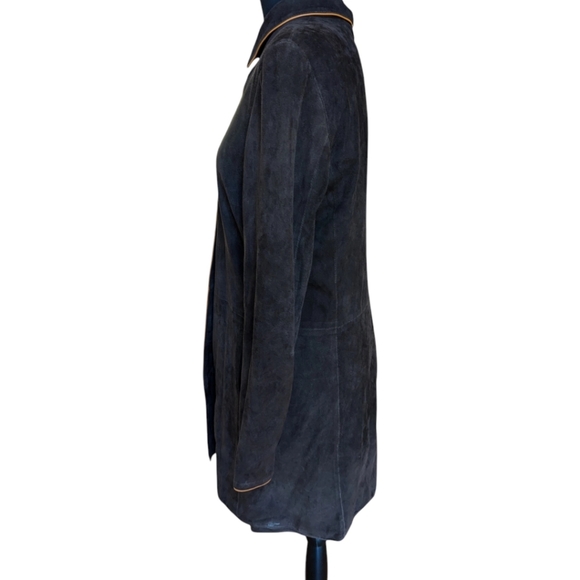 Jennifer Tattanelli Casini Firenze Made in Italy suede knee high coat Sz 42 US6 - Picture 8 of 13